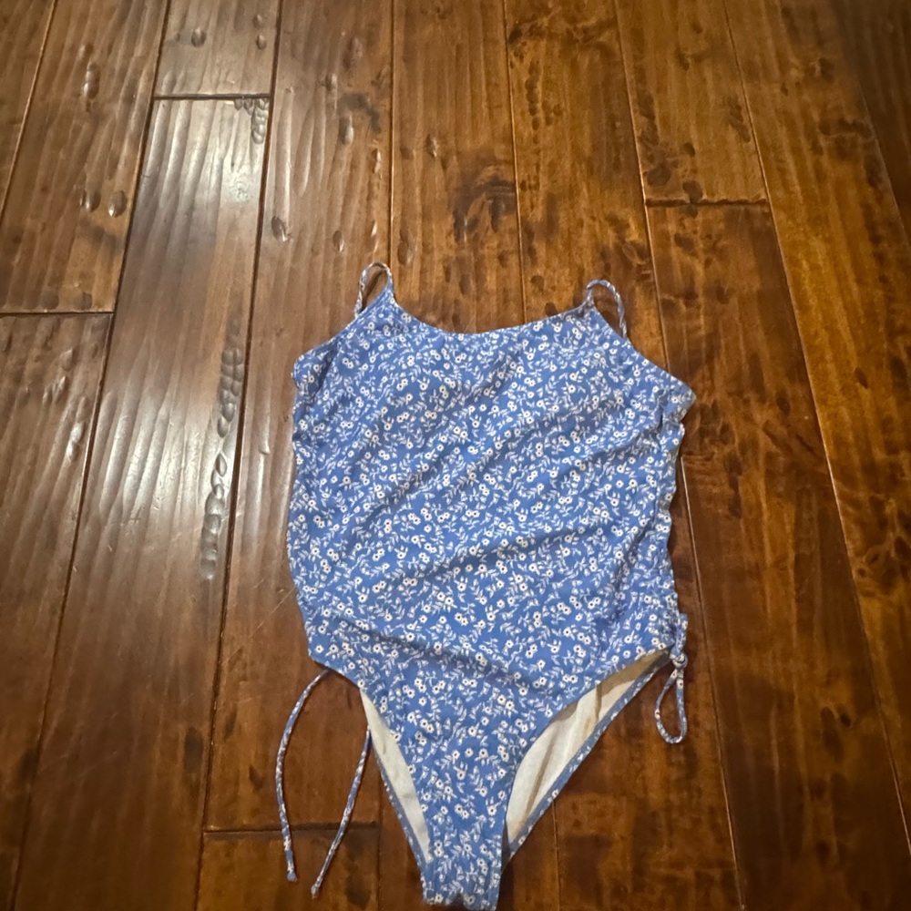 Blue Floral Women's Swimsuit